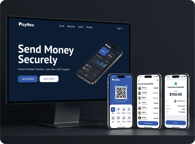 Paynex US FinTech platform visual identity by Mohammed Sufiyan